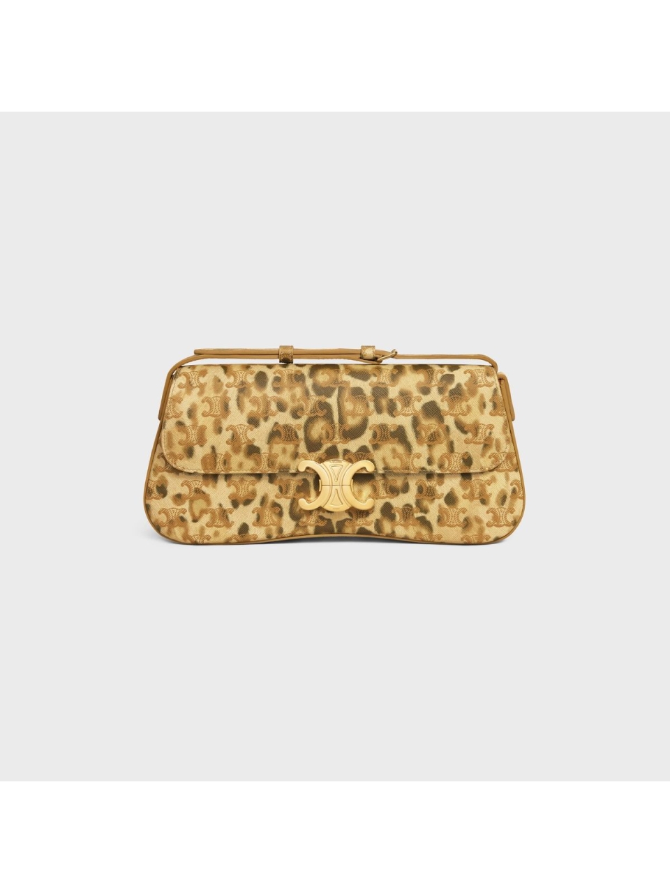 Сумка LOLA MEDIUM из холста TRIOMPHE с леопардовым принтом Celine